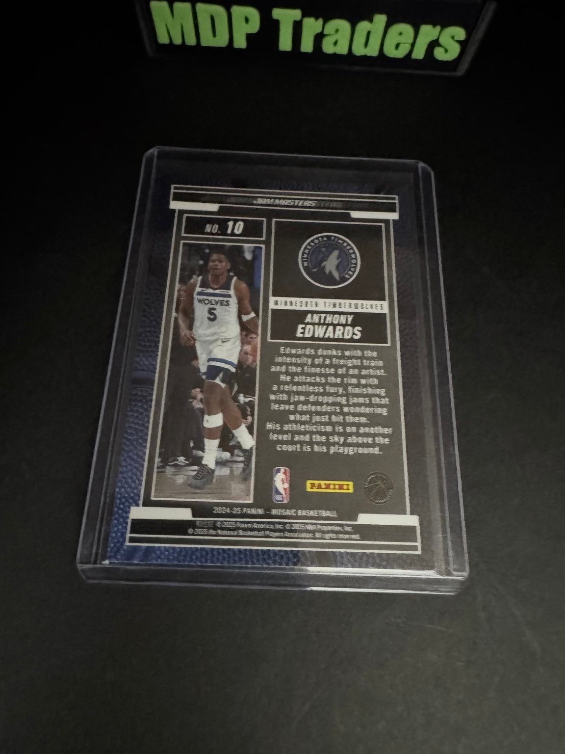 2024-25 Panini Mosaic Jam Masters Anthony Edwards number 10 back
