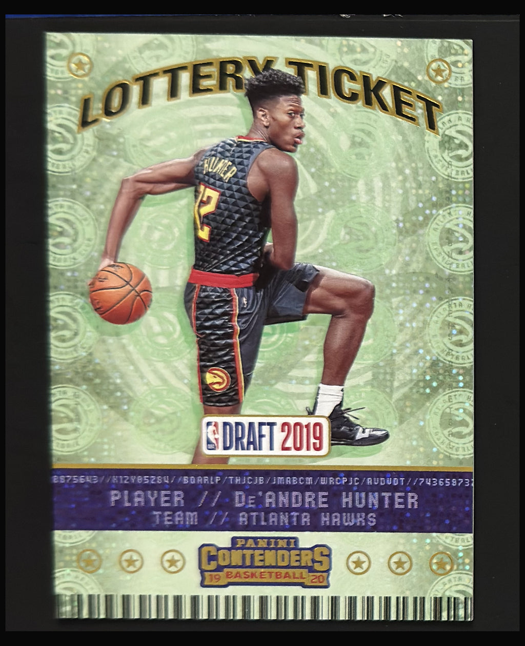 2019 Panini Contenders Draft Picks Lottery Ticket De'Andre Hunter #4 - front