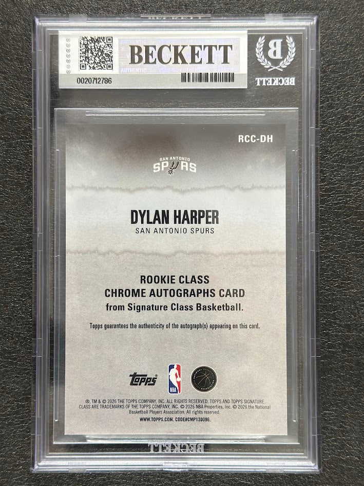 2025-26 Topps Signature Class Rookie Class Chrome Auto Dylan Harper #RCC-DH BGS 8.5