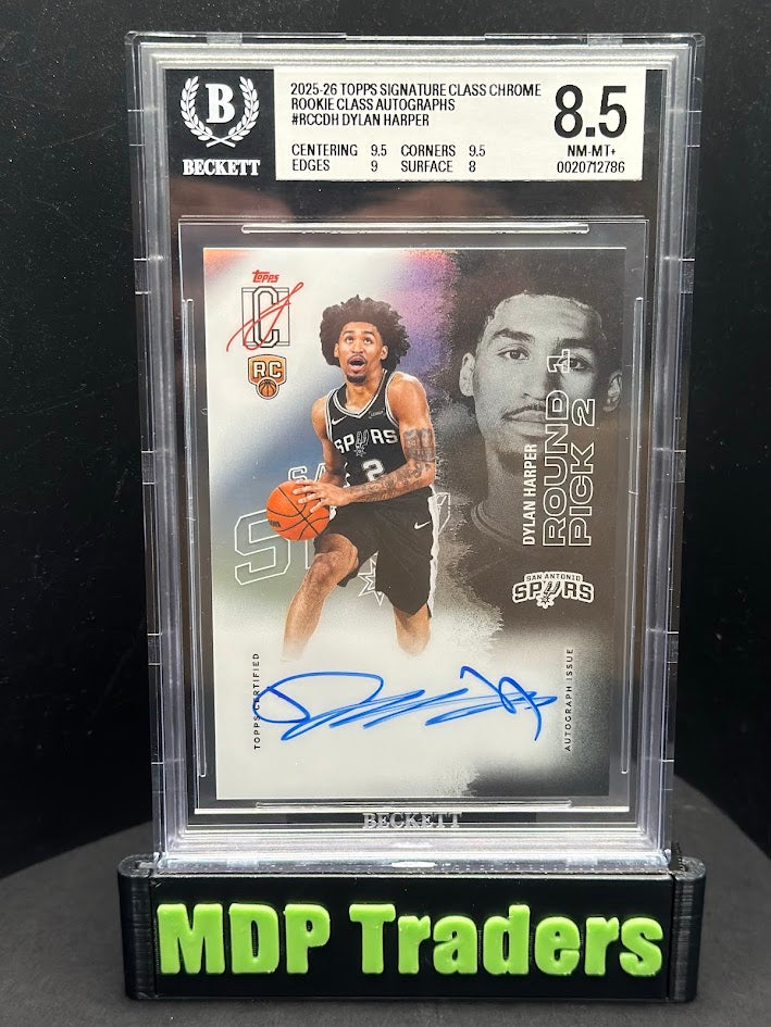 2025-26 Topps Signature Class Rookie Class Chrome Auto Dylan Harper #RCC-DH BGS 8.5