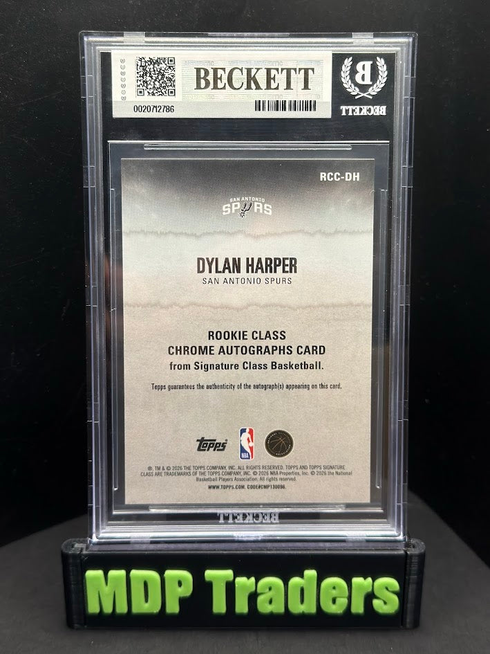 2025-26 Topps Signature Class Rookie Class Chrome Auto Dylan Harper #RCC-DH BGS 8.5