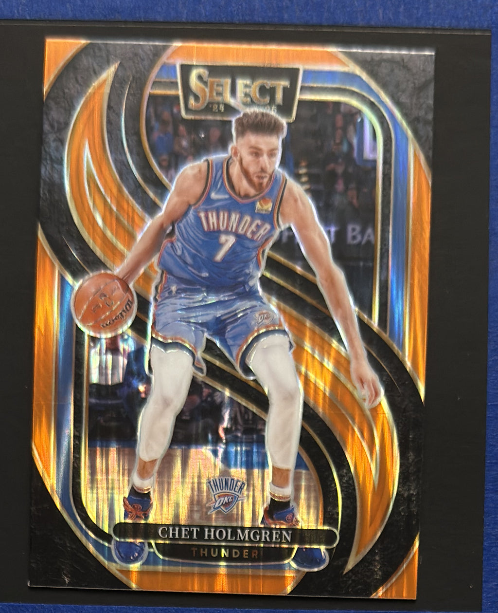 2024-25 Panini Select Premier Level Orange Flash Prizm Chet Holmgren #128 — front