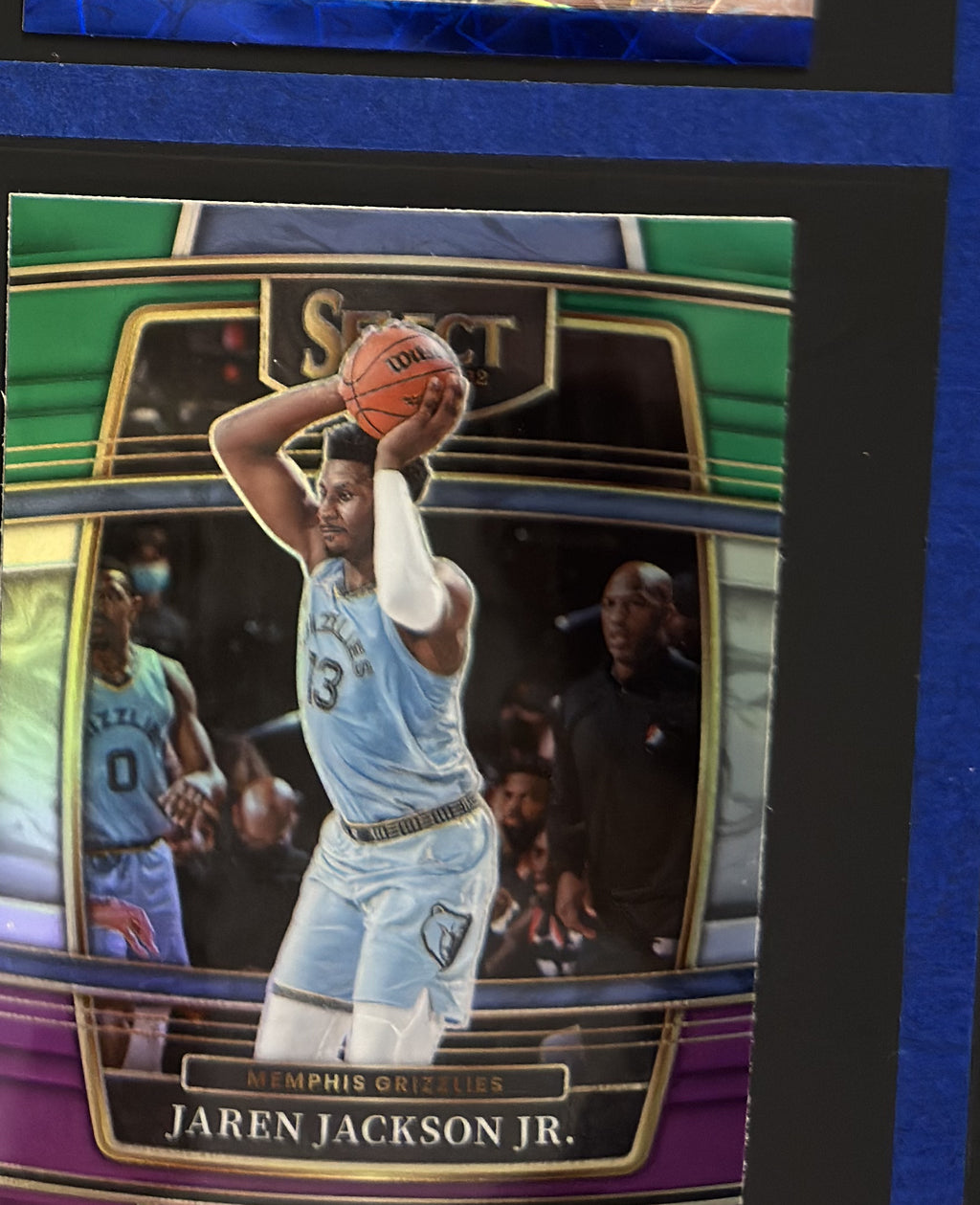 2021-22 Panini Select Concourse Green White Purple Prizm Jaren Jackson Jr. #57 — front