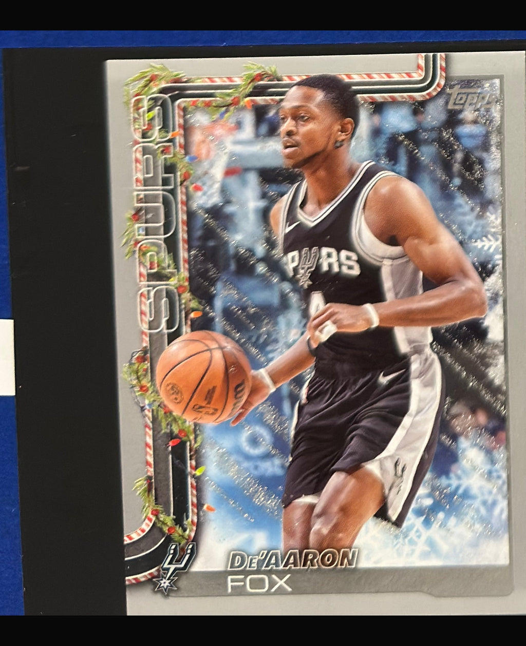 2025-26 Topps Holiday Holiday Glitter De'Aaron Fox #H157 — front