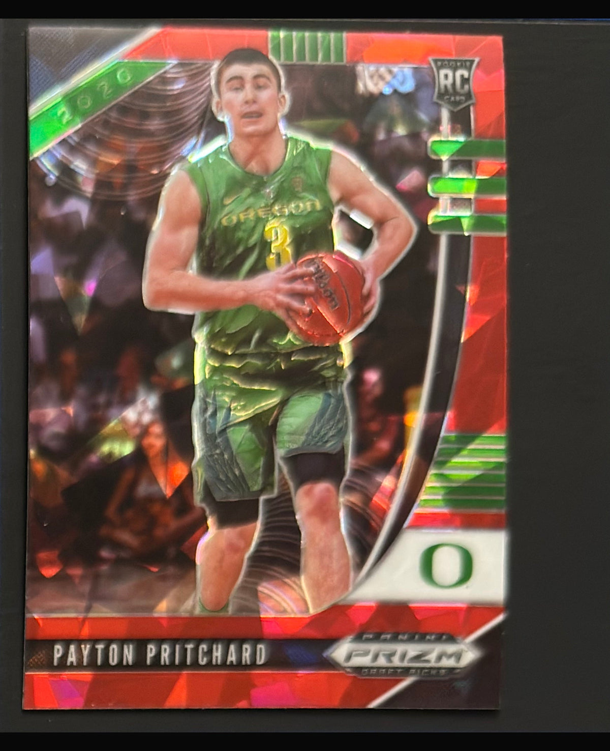 2020-21 Panini Prizm Draft Picks Red Ice Prizm Payton Pritchard RC #76 — front