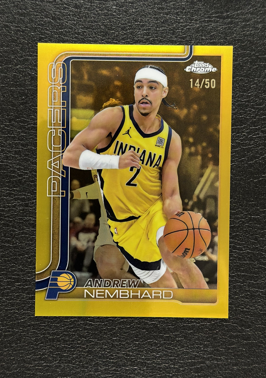 2025-26 Topps Chrome Andrew Nembhard #97 Gold Refractor 14/50 - front