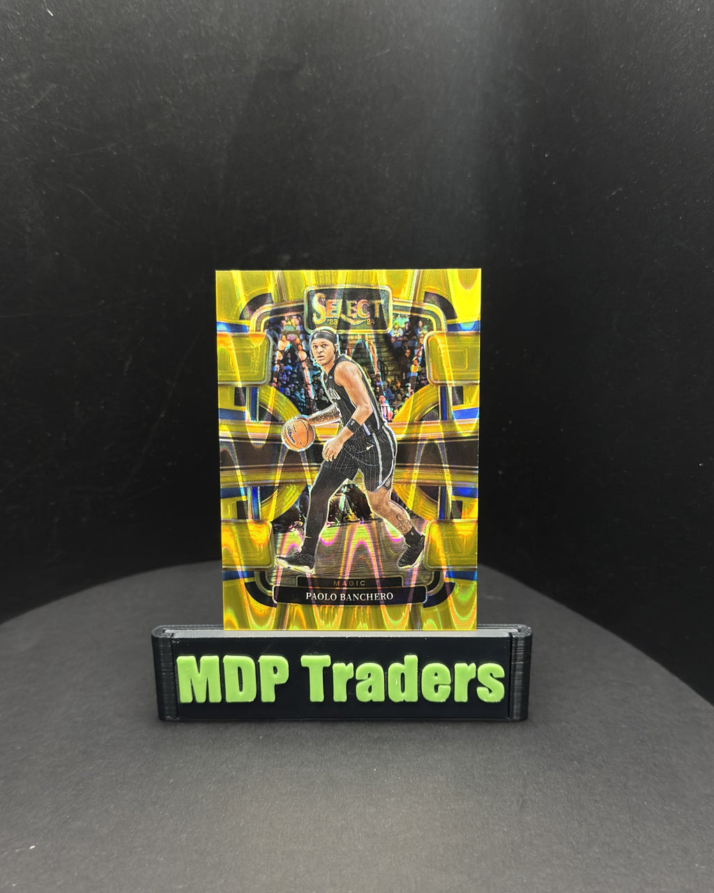 2023-24 Panini Select Paolo Banchero Concourse Gold Tectonic Prizm #31 07/10 - display front