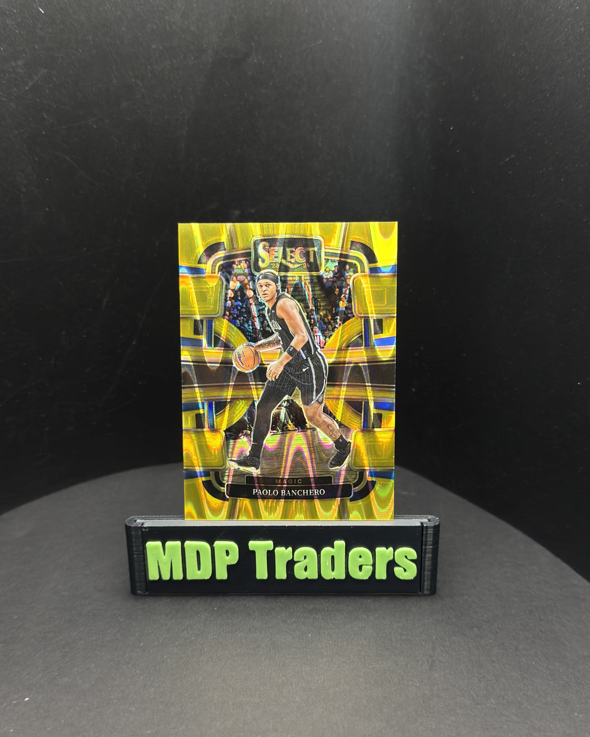 2023-24 Panini Select Paolo Banchero Concourse Gold Tectonic Prizm #31 07/10 - display front
