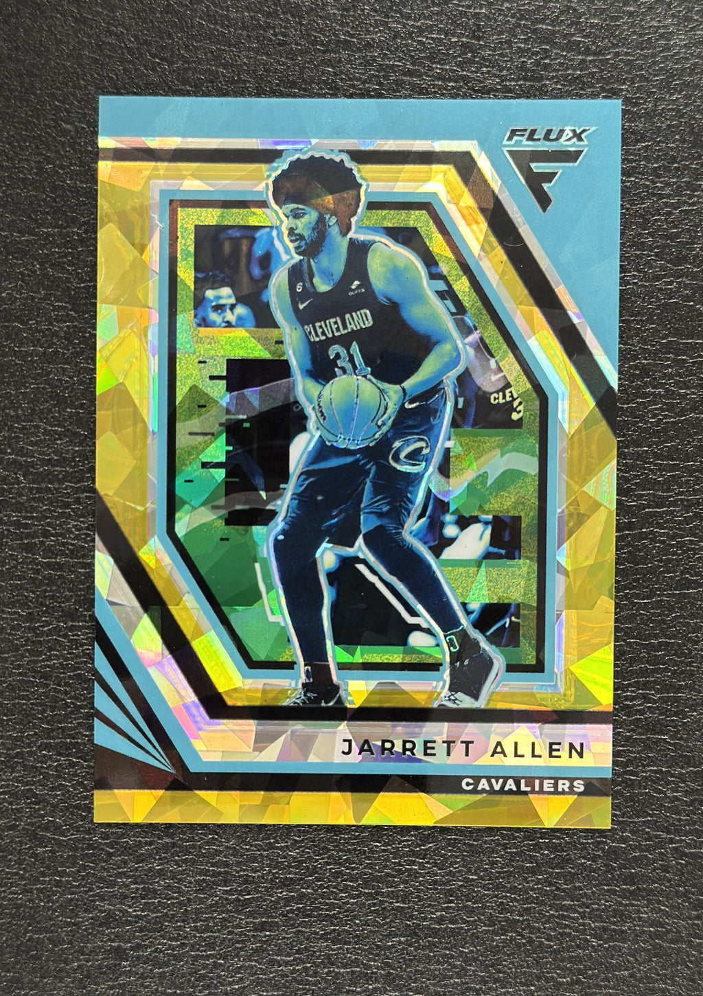 2022-23 Panini Flux Jarrett Allen #56 Gold Prizm 08/10 - front