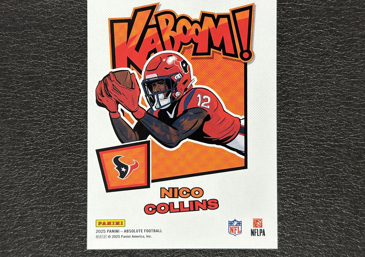 2025 Panini Absolute Nico Collins Kaboom Horizontal #28 SSP - back