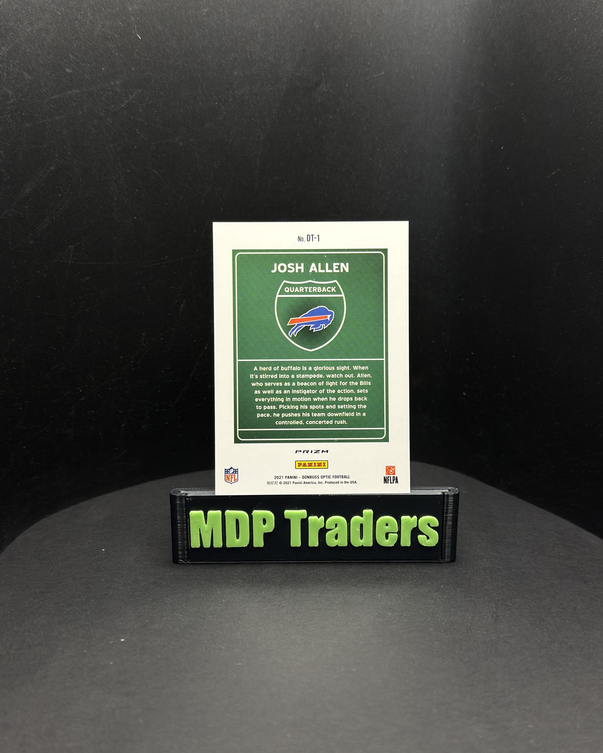 2021 Donruss Optic Josh Allen Downtown #DT-1 SSP - display back