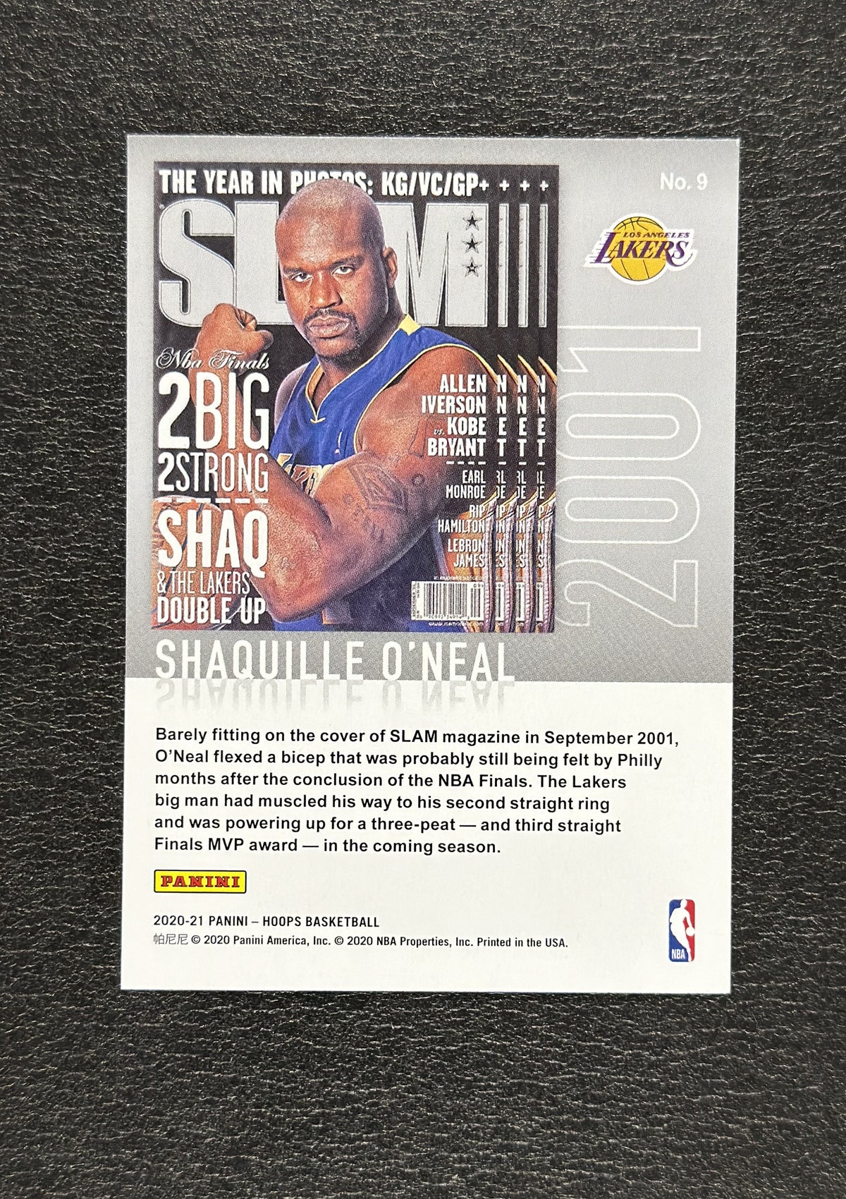 2020-21 Panini NBA Hoops Shaquille O'Neal SLAM #9 - back