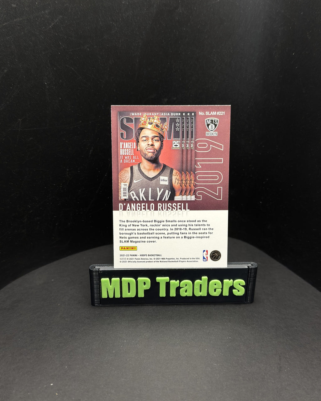 2021-22 Panini NBA Hoops D'Angelo Russell SLAM #221 - display back
