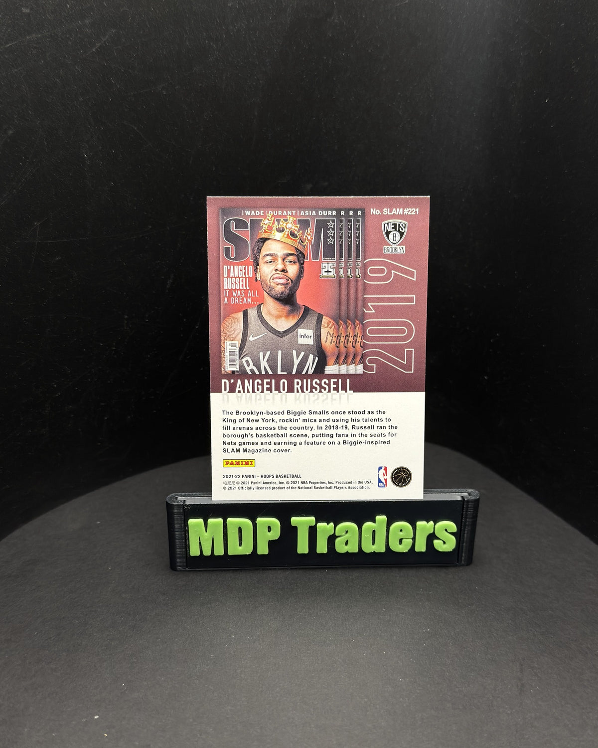2021-22 Panini NBA Hoops D'Angelo Russell SLAM #221 - display back