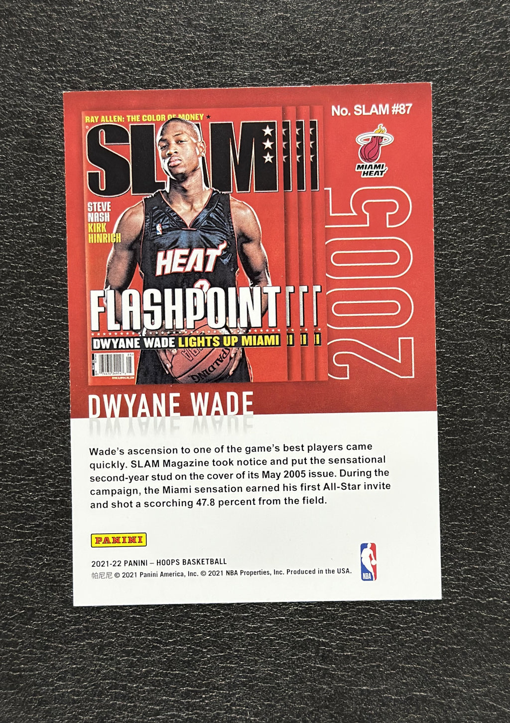 2021-22 Panini NBA Hoops Dwyane Wade SLAM Winter #87 - back