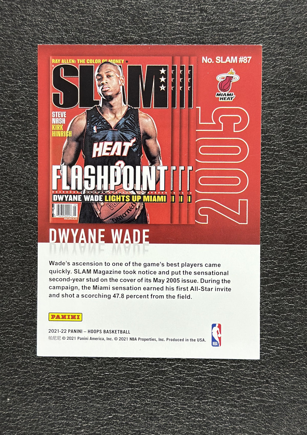 2021-22 Panini NBA Hoops Dwyane Wade SLAM #87 - back