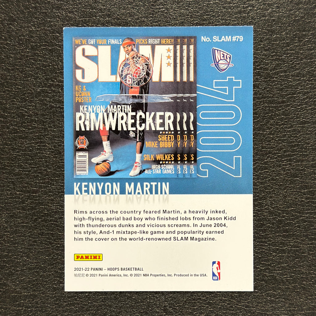 2021-22 Panini NBA Hoops Kenyon Martin SLAM Winter #79 — back view
