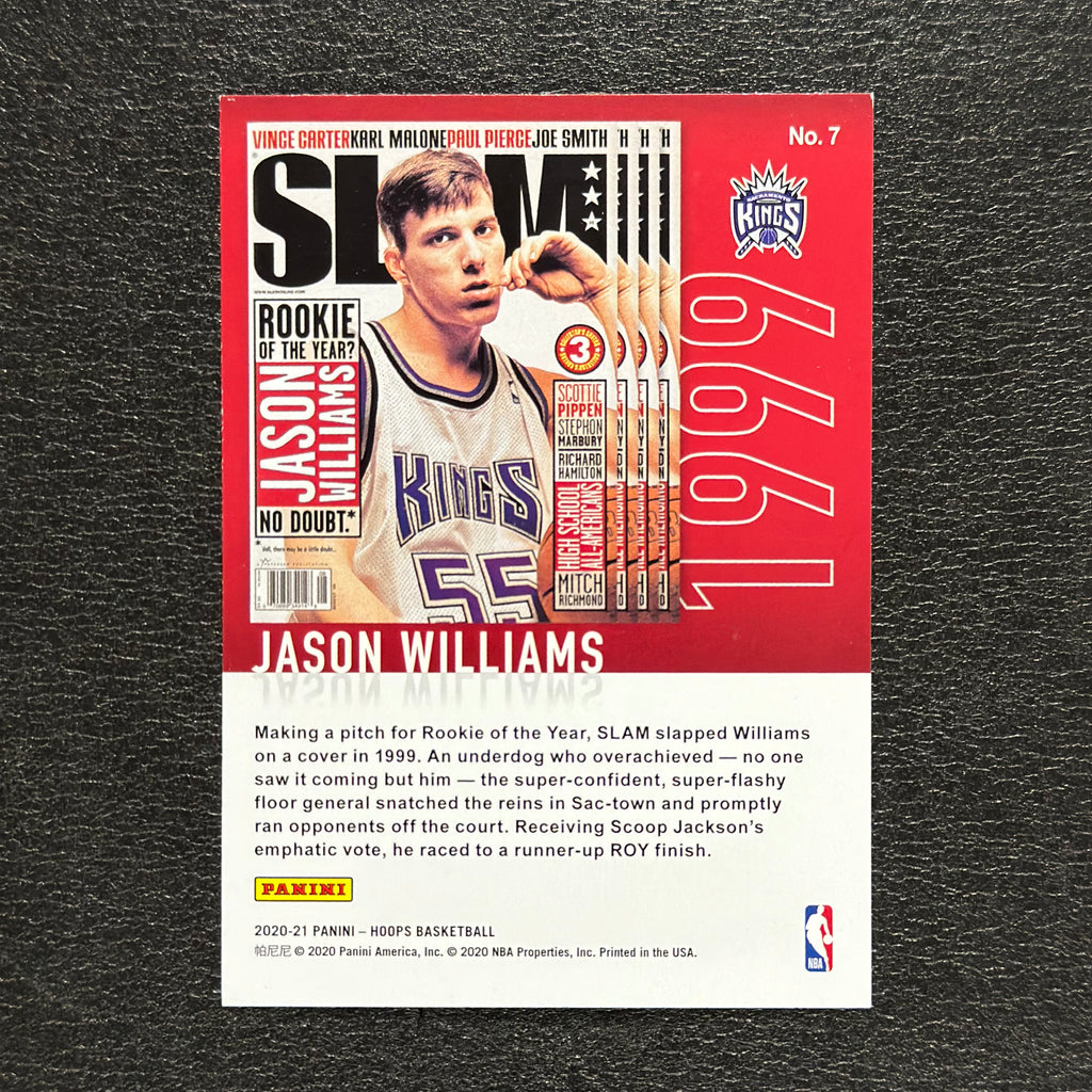 2020-21 Panini NBA Hoops Jason Williams SLAM #7 — back view