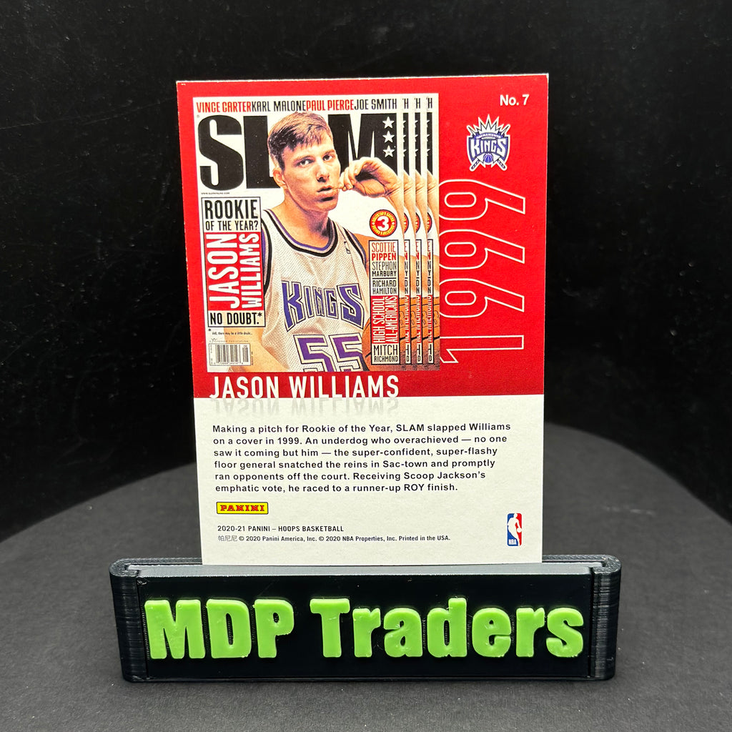 2020-21 Panini NBA Hoops Jason Williams SLAM #7 — back display view