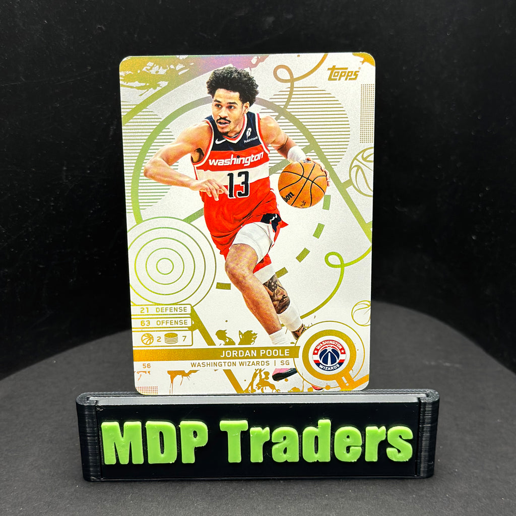 2025-26 Topps Match Attax Jordan Poole #56 White Base — front display view