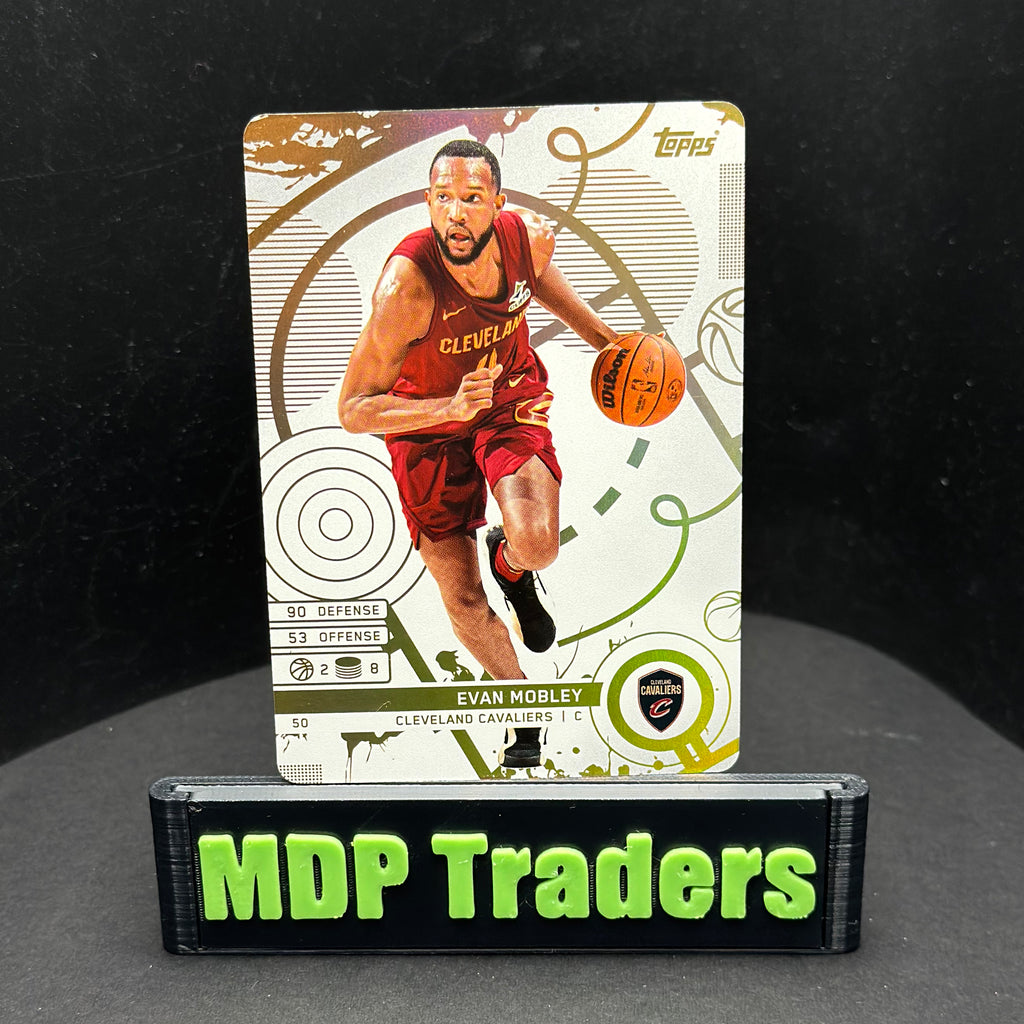 2025-26 Topps Match Attax Evan Mobley #50 White Base — front display view