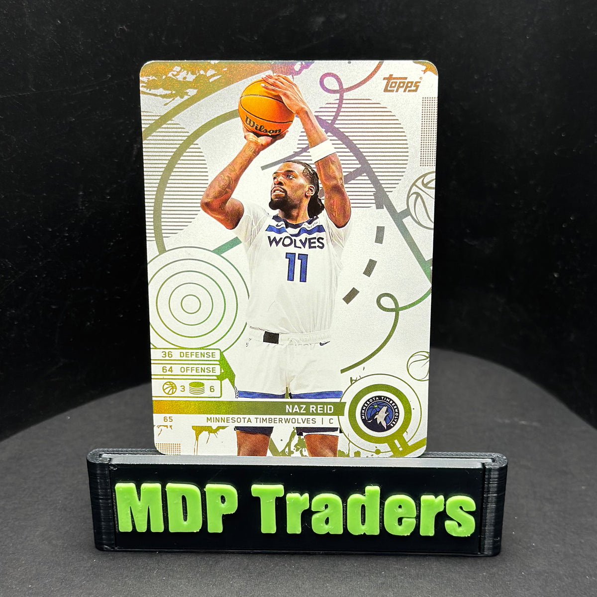 2025-26 Topps Match Attax Naz Reid #65 White Base — front display view