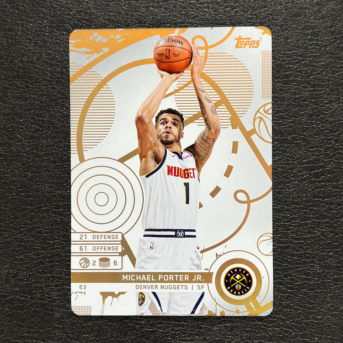 2025-26 Topps Match Attax Michael Porter Jr. #63 White Base — front view