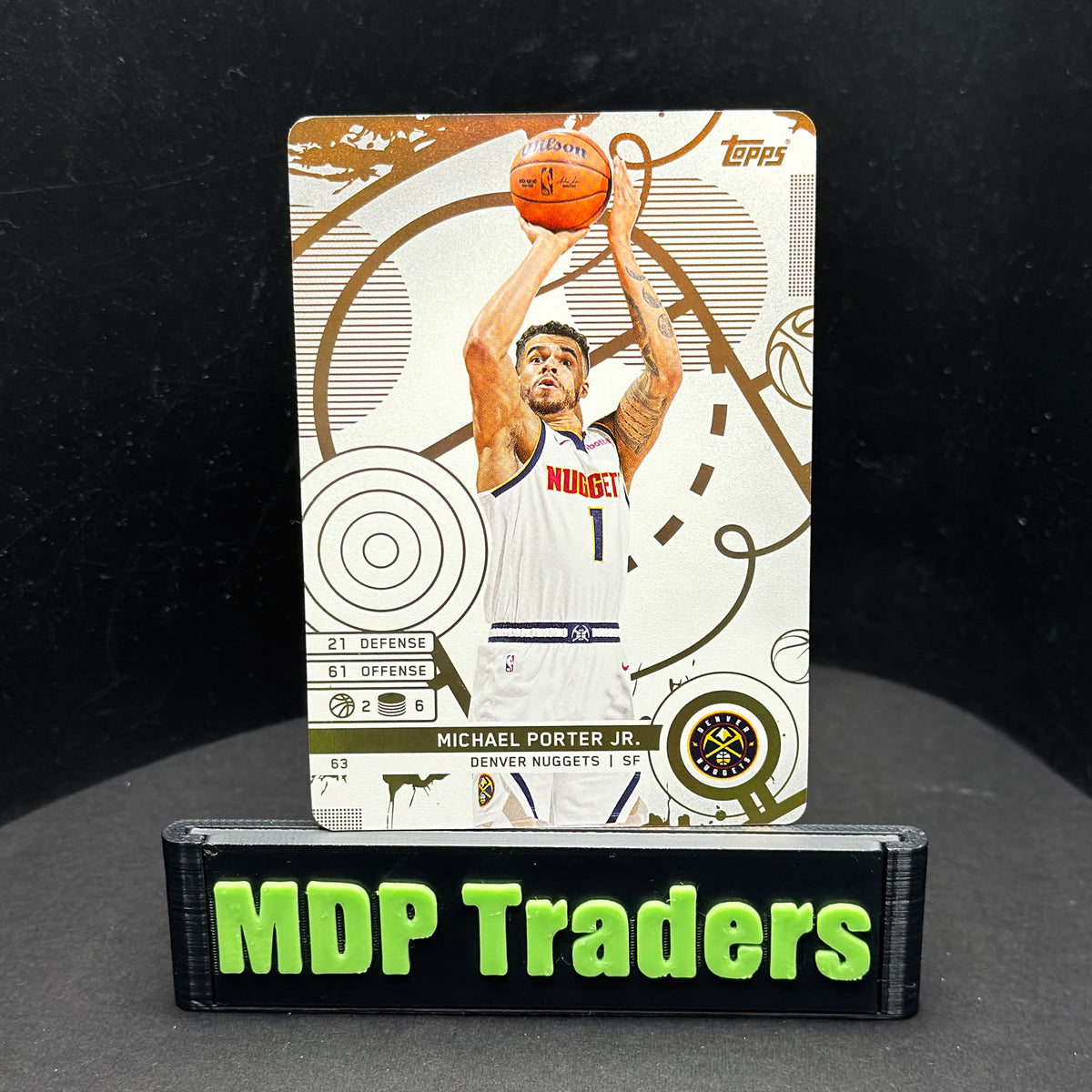 2025-26 Topps Match Attax Michael Porter Jr. #63 White Base — front display view