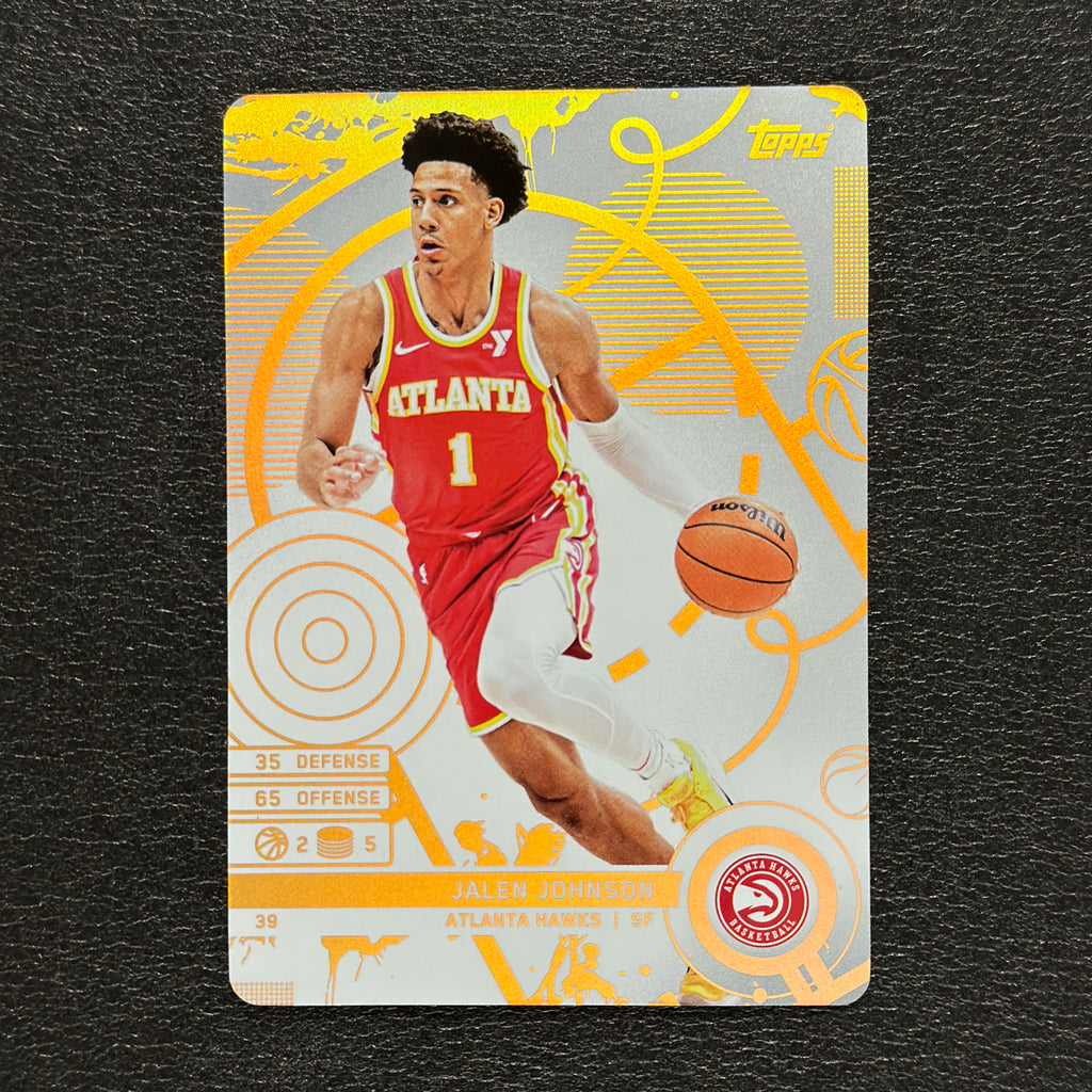 2025-26 Topps Match Attax NBA Jalen Johnson #39 White Base – Atlanta Hawks — front view