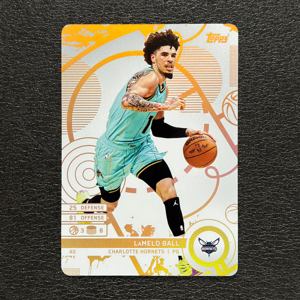 2025-26 Topps Match Attax NBA LaMelo Ball #40 White Base – Charlotte Hornets — front view