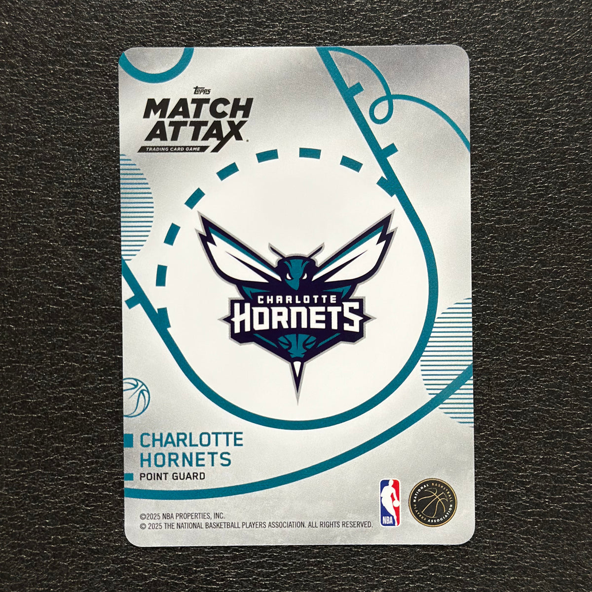 2025-26 Topps Match Attax NBA LaMelo Ball #40 White Base – Charlotte Hornets — back view