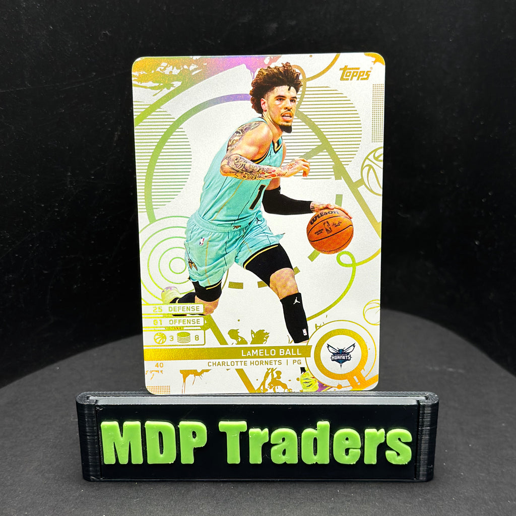 2025-26 Topps Match Attax NBA LaMelo Ball #40 White Base – Charlotte Hornets — front display view