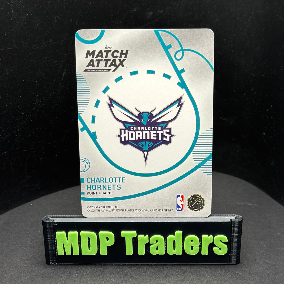 2025-26 Topps Match Attax NBA LaMelo Ball #40 White Base – Charlotte Hornets — back display view