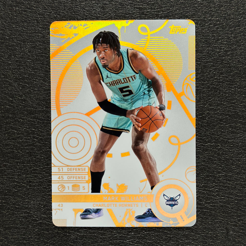 2025-26 Topps Match Attax NBA Mark Williams #43 White Base – Charlotte Hornets — front view