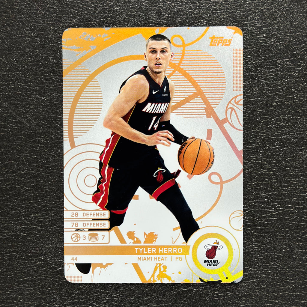 2025-26 Topps Match Attax NBA Tyler Herro #44 White Base – Miami Heat — front view
