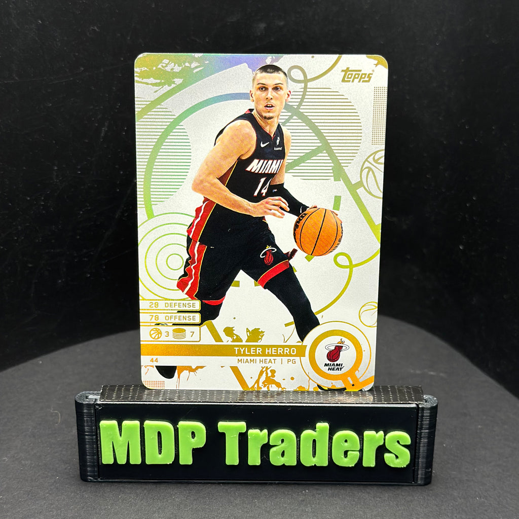 2025-26 Topps Match Attax NBA Tyler Herro #44 White Base – Miami Heat — front display view