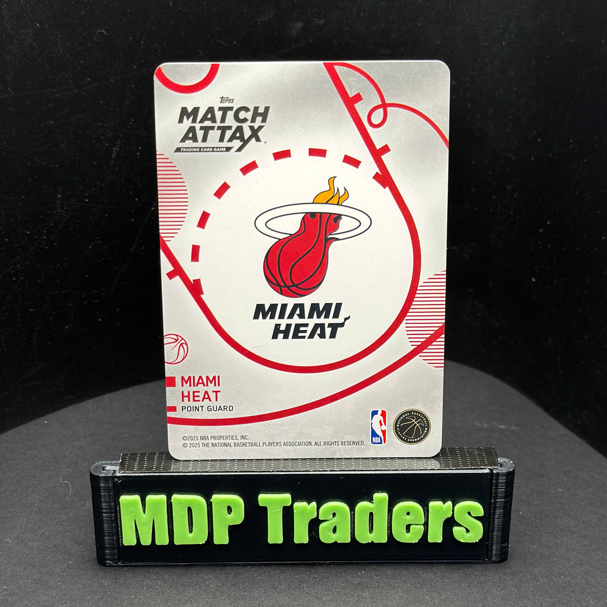2025-26 Topps Match Attax NBA Tyler Herro #44 White Base – Miami Heat — back display view