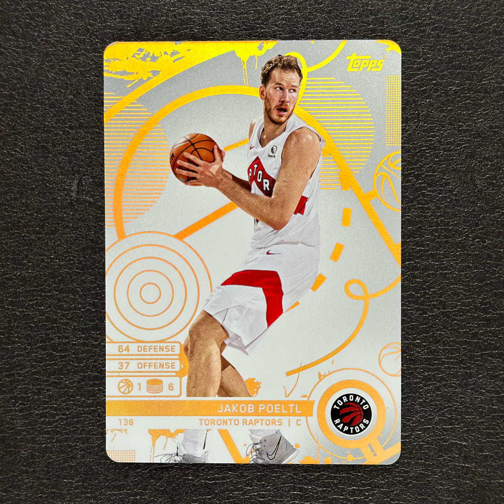 2025-26 Topps Match Attax NBA Jakob Poeltl #138 White Base – Toronto Raptors — front view