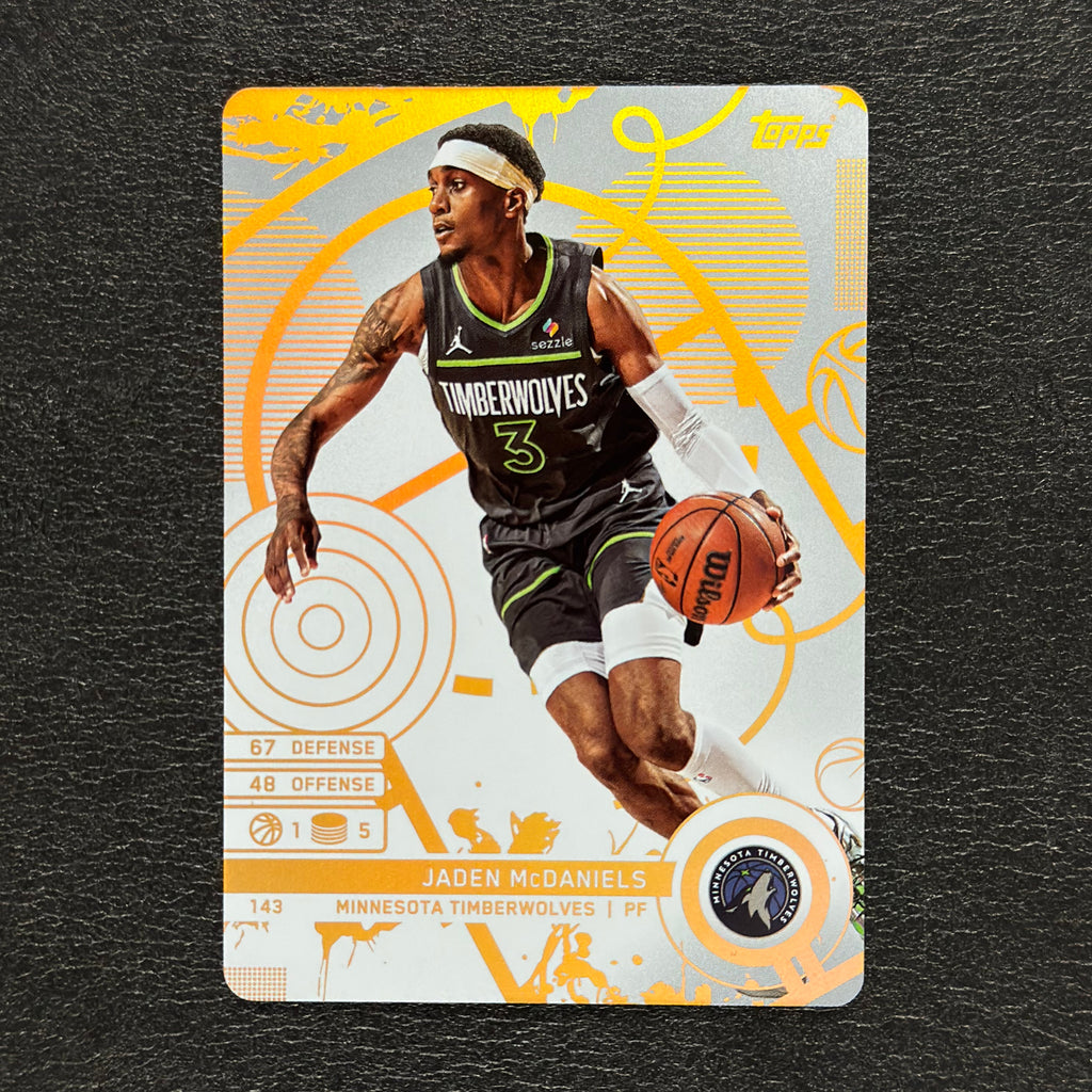 2025-26 Topps Match Attax NBA Jaden McDaniels #143 White Base – exact card, flat front
