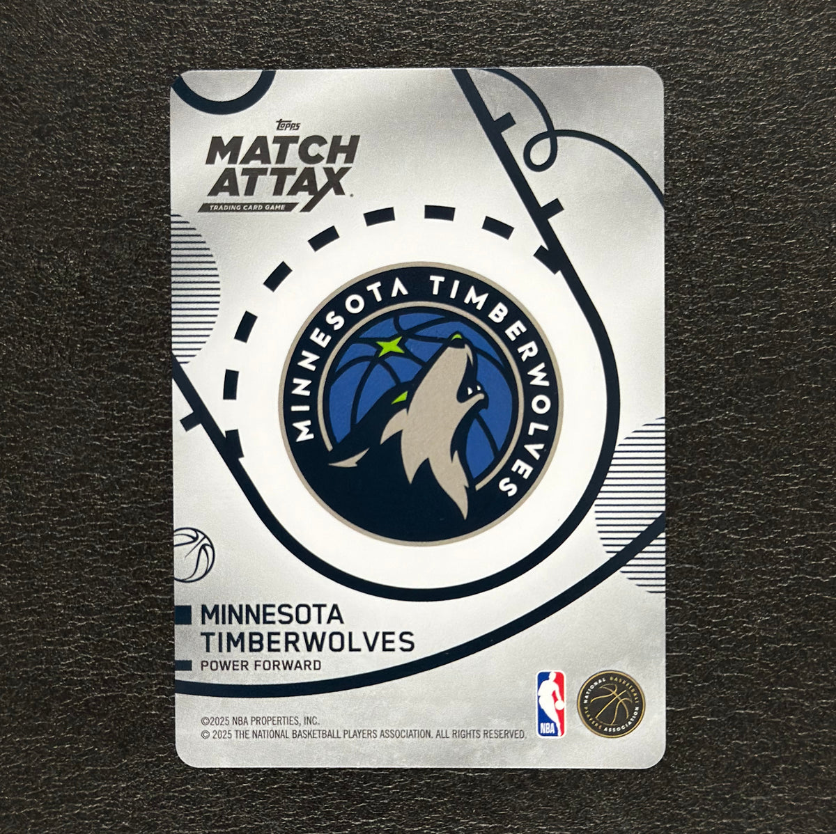 2025-26 Topps Match Attax NBA Jaden McDaniels #143 White Base – exact card, flat back