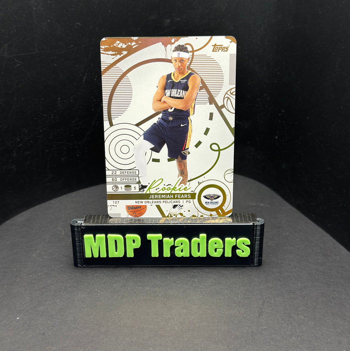 2025-26 Topps Match Attax NBA Jeremiah Fears #127 White Base – exact card, stand front