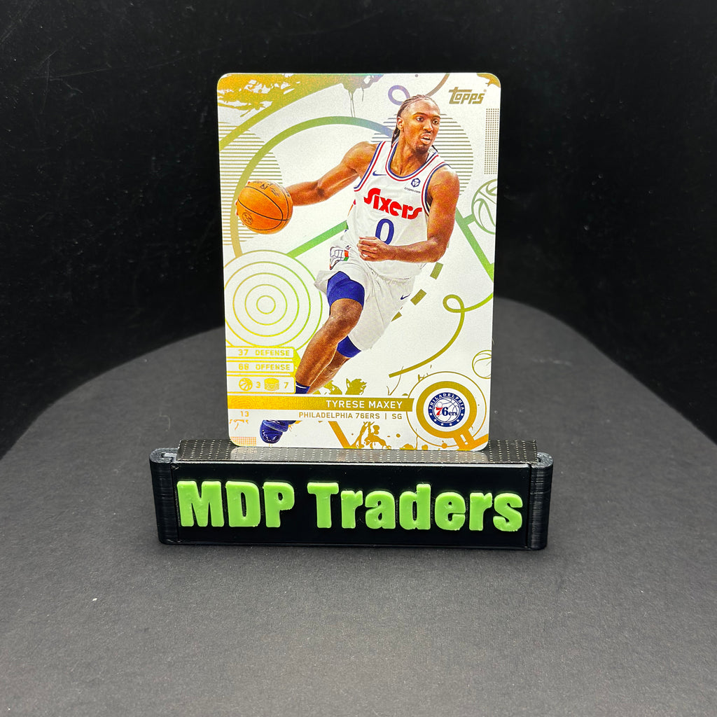 2025-26 Topps Match Attax NBA Tyrese Maxey #13 White Base – exact card, stand front