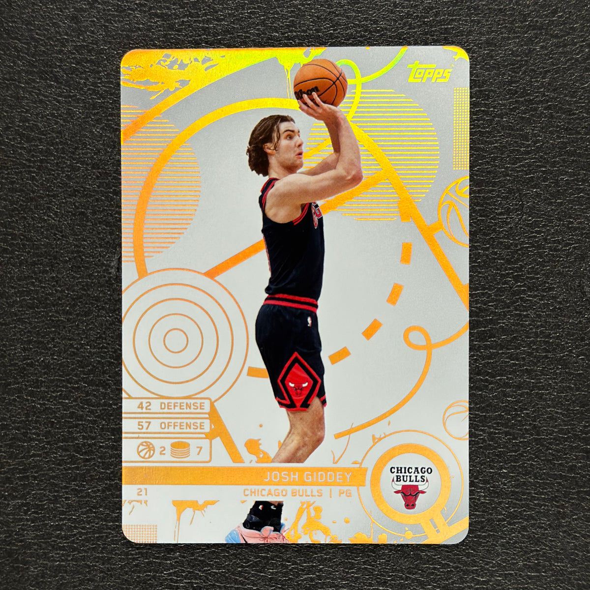 2025-26 Topps Match Attax NBA Josh Giddey #21 White Base – exact card, flat front