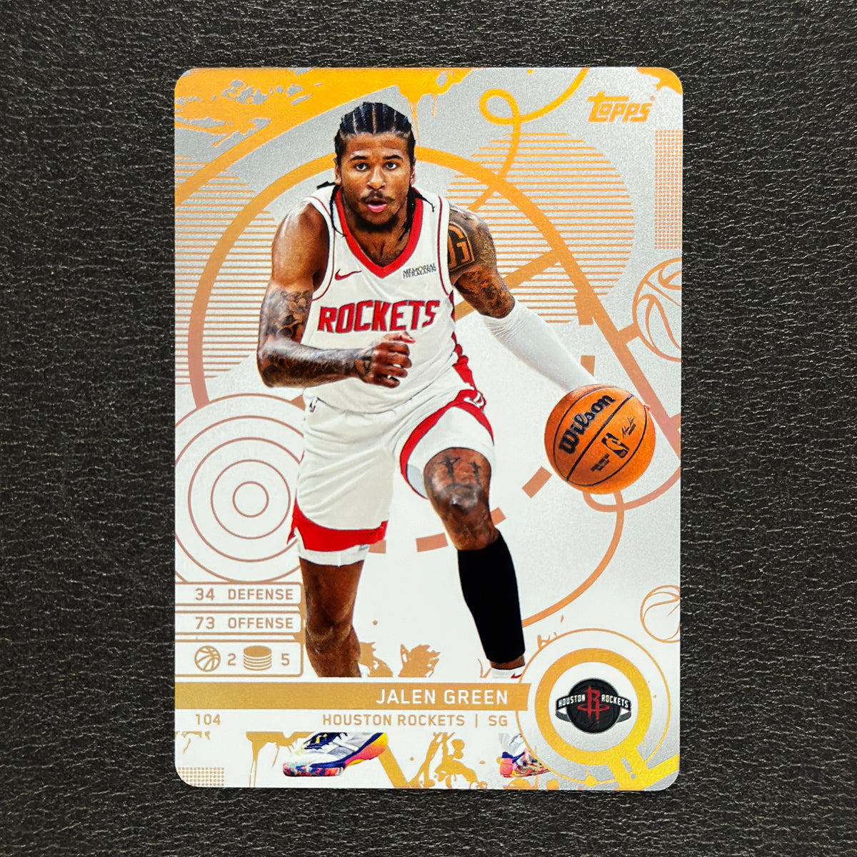 2025-26 Topps Match Attax NBA Jalen Green #104 White Base – exact card, flat front