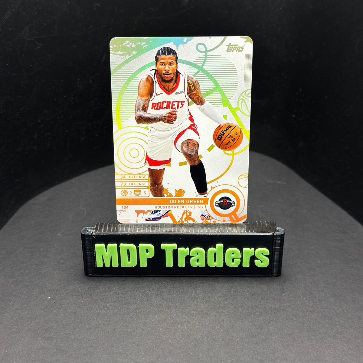 2025-26 Topps Match Attax NBA Jalen Green #104 White Base – exact card, stand front