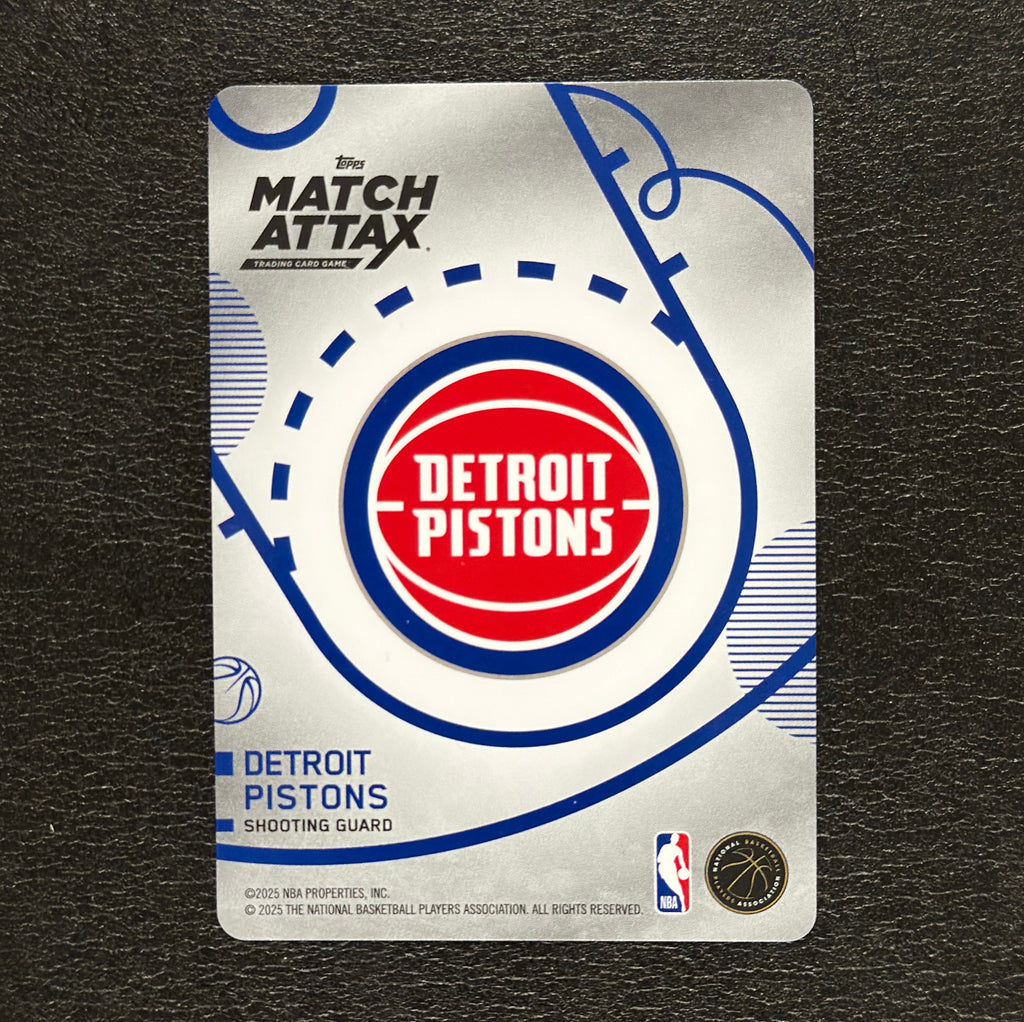 2025-26 Topps Match Attax NBA Ausar Thompson #26 White Base – exact card, flat back