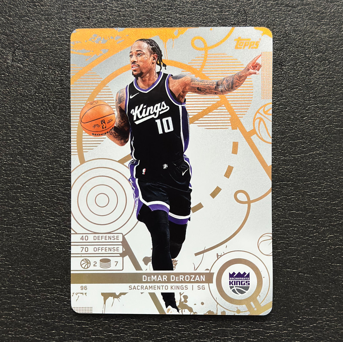 2025-26 Topps Match Attax NBA DeMar DeRozan #96 White Base – exact card, flat front
