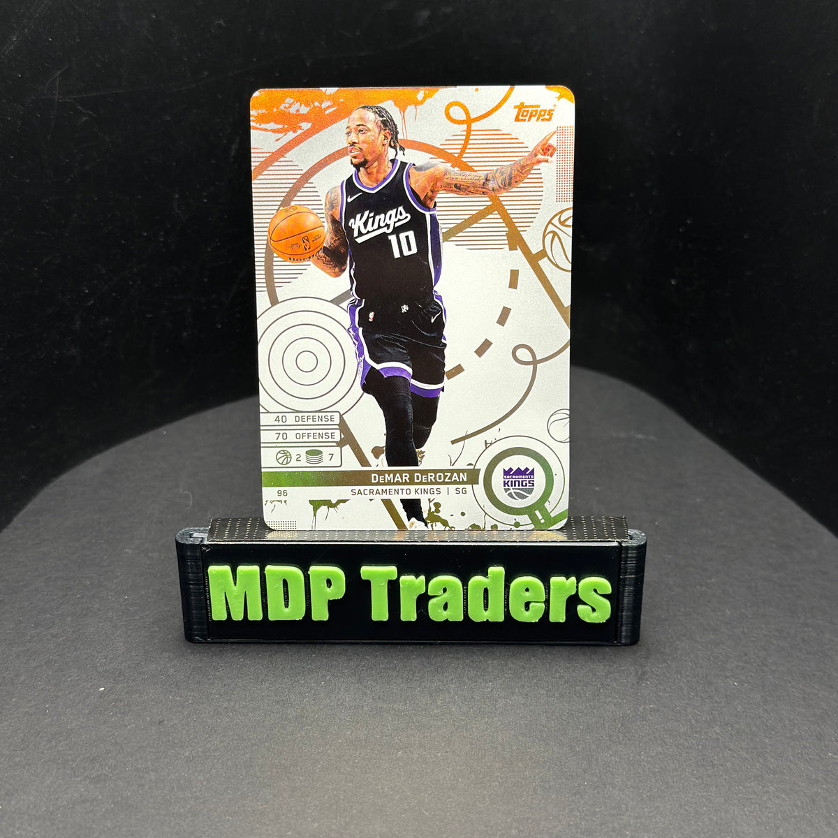 2025-26 Topps Match Attax NBA DeMar DeRozan #96 White Base – exact card, stand front