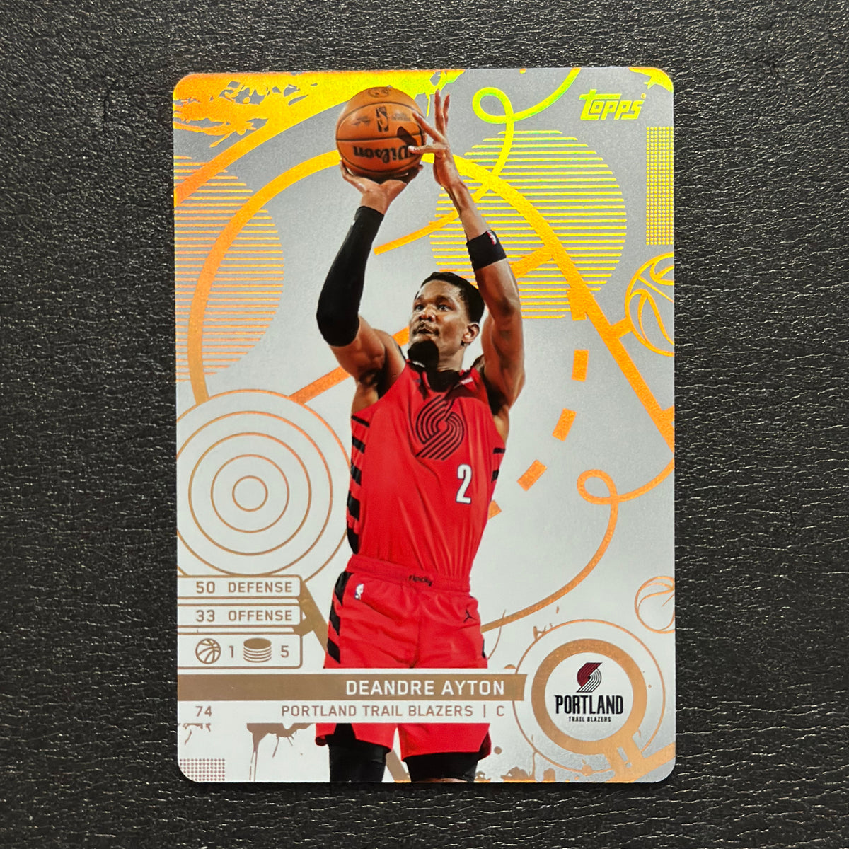 2025-26 Topps Match Attax NBA Deandre Ayton #74 White Base – exact card, flat front