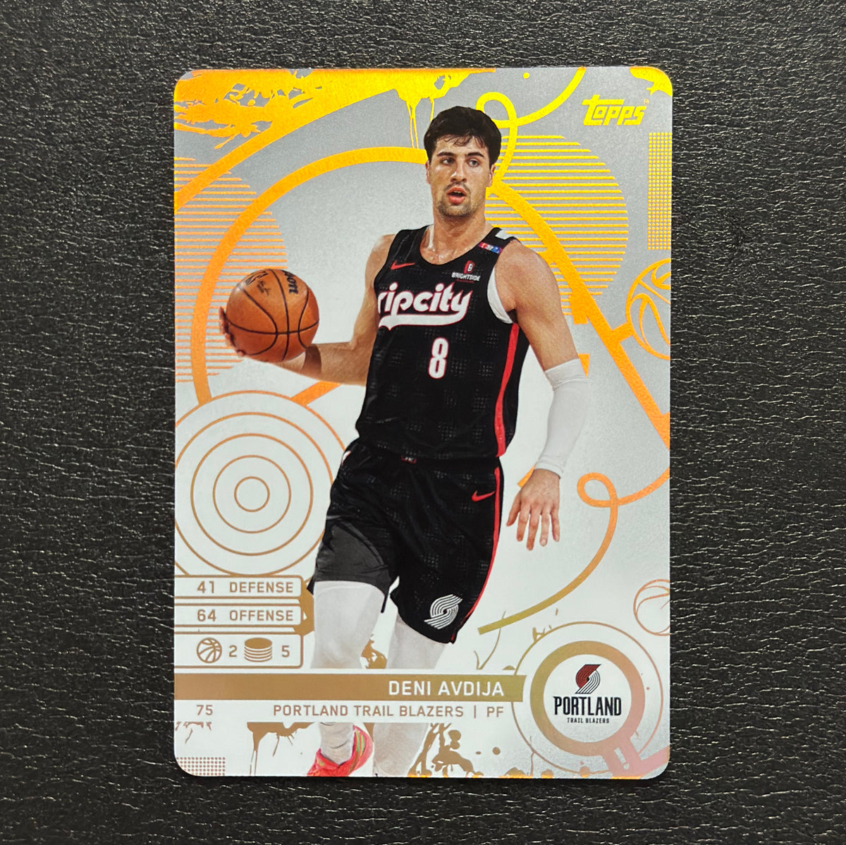 2025-26 Topps Match Attax NBA Deni Avdija #75 White Base – exact card, flat front